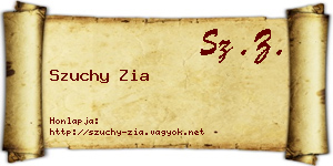 Szuchy Zia névjegykártya